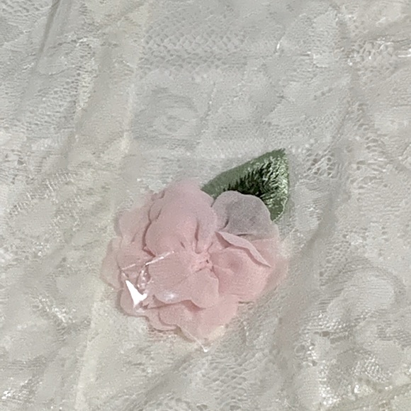 NWT Ivory Floral-Accent Ruffle-Collar Dress 4T - Picture 4 of 4